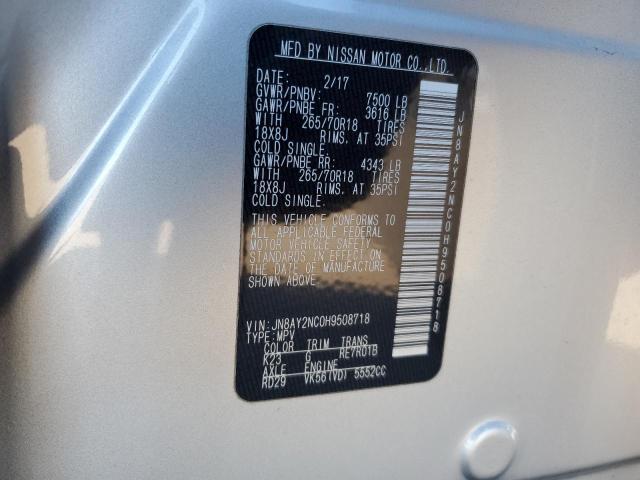 Photo 12 VIN: JN8AY2NC0H9508718 - NISSAN ARMADA SV 