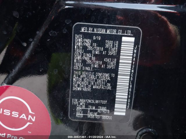 Photo 8 VIN: JN8AY2NC5L9617037 - NISSAN ARMADA 