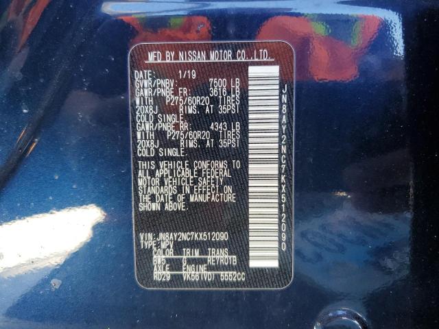 Photo 13 VIN: JN8AY2NC7KX512090 - NISSAN ARMADA SV 