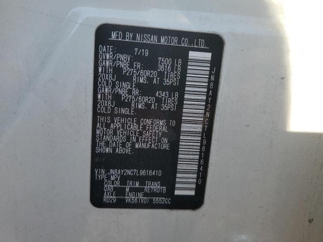 Photo 12 VIN: JN8AY2NC7L9616410 - NISSAN ARMADA SV 