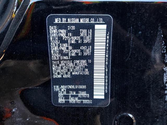 Photo 12 VIN: JN8AY2ND6L9109085 - NISSAN ARMADA SV 