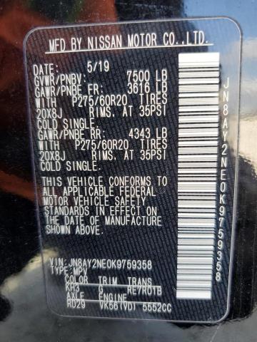 Photo 12 VIN: JN8AY2NE0K9759358 - NISSAN ARMADA PLA 