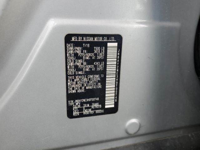 Photo 11 VIN: JN8AY2NE3H9700748 - NISSAN ARMADA 