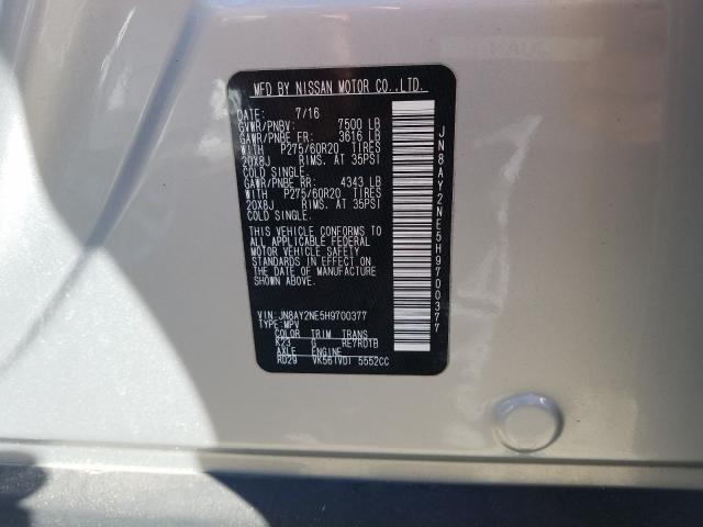 Photo 9 VIN: JN8AY2NE5H9700377 - NISSAN ARMADA PLA 