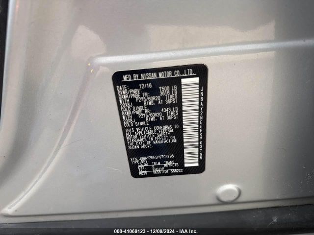 Photo 8 VIN: JN8AY2NE5H9703795 - NISSAN ARMADA 