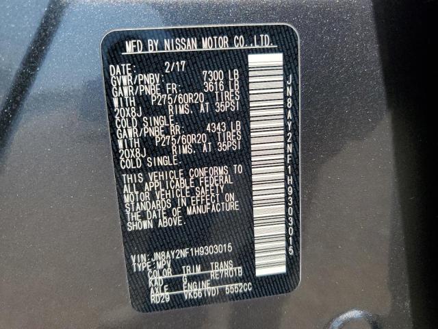 Photo 12 VIN: JN8AY2NF1H9303015 - NISSAN ARMADA PLA 