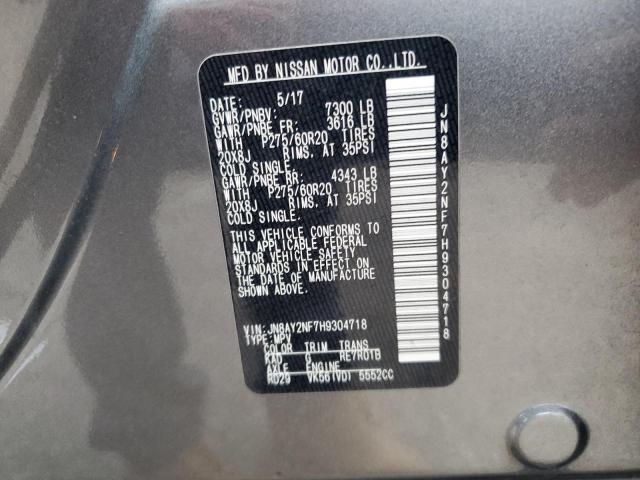 Photo 12 VIN: JN8AY2NF7H9304718 - NISSAN ARMADA PLA 