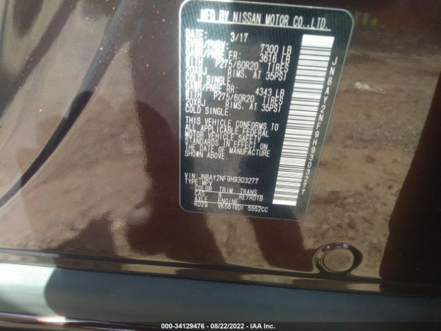 Photo 8 VIN: JN8AY2NF9H9303277 - NISSAN ARMADA 