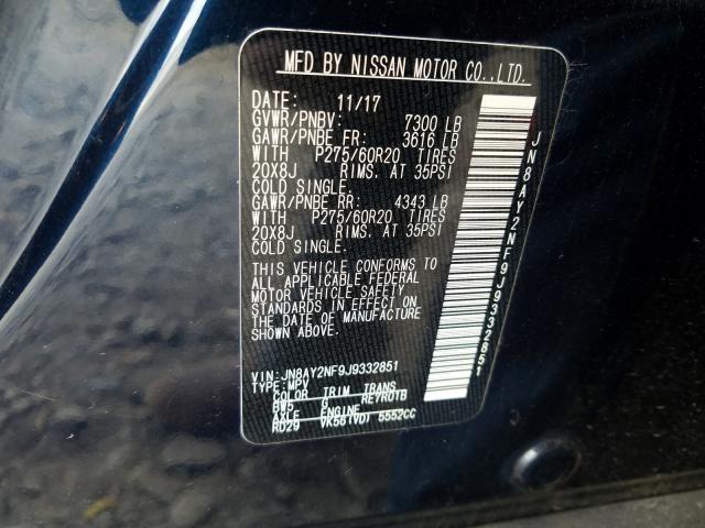 Photo 9 VIN: JN8AY2NF9J9332851 - NISSAN ARMADA PLA 