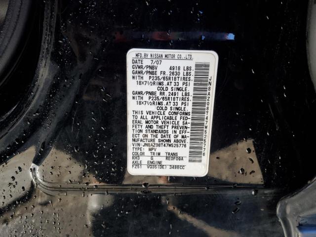 Photo 12 VIN: JN8AZ08T47W525776 - NISSAN MURANO 