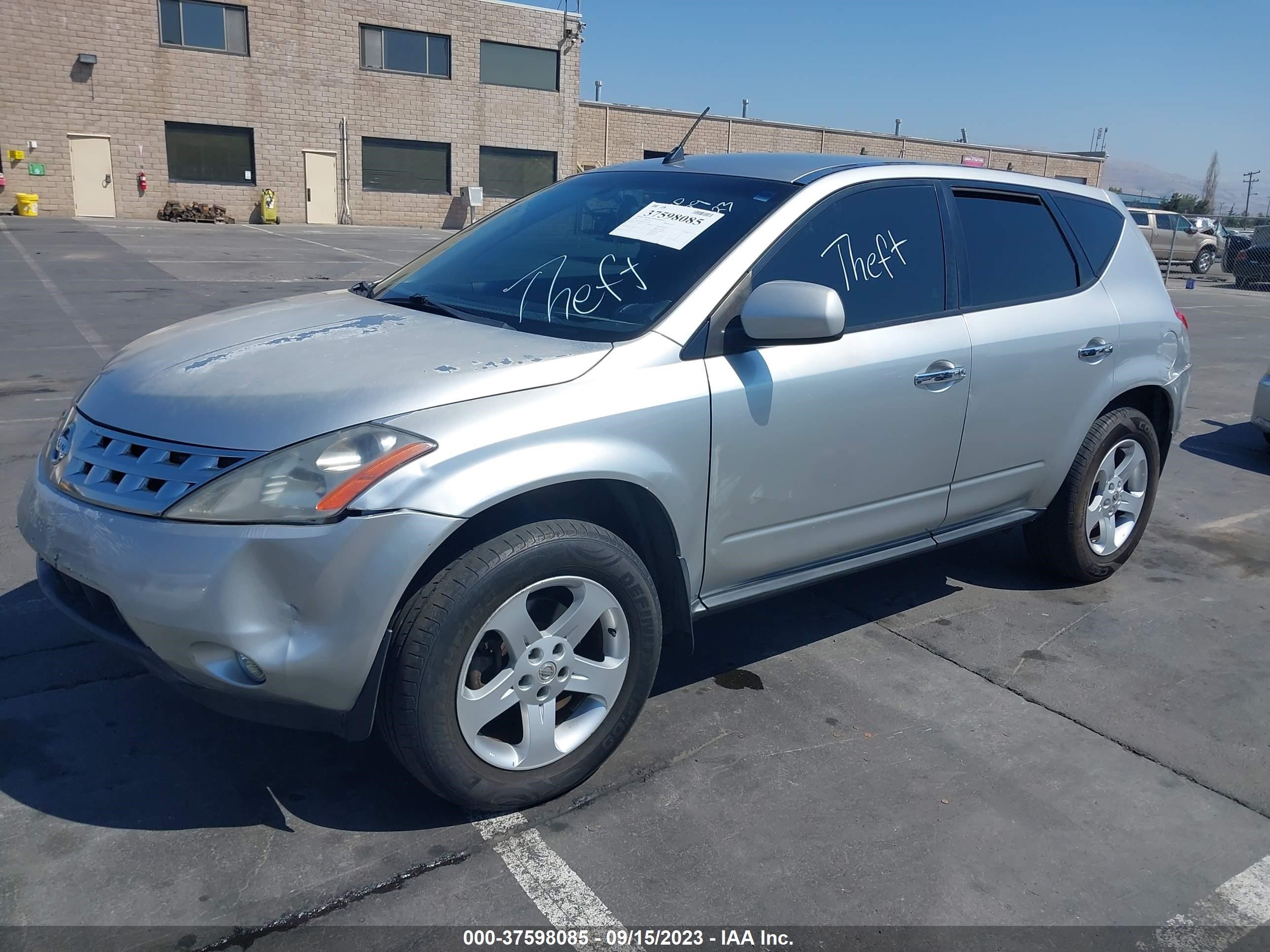 Photo 1 VIN: JN8AZ08T63W121792 - NISSAN MURANO 