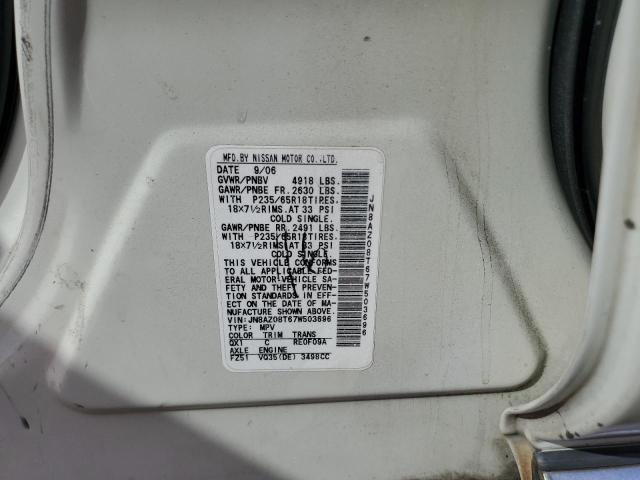 Photo 11 VIN: JN8AZ08T67W503696 - NISSAN MURANO 