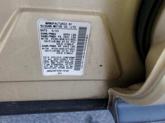 Photo 12 VIN: JN8AZ08T93W119180 - NISSAN MURANO 