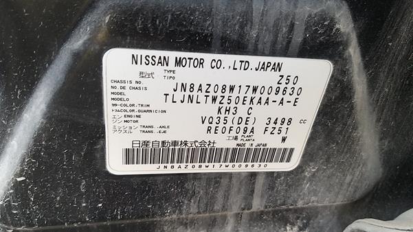 Photo 4 VIN: JN8AZ08W17W009630 - NISSAN MURANO 