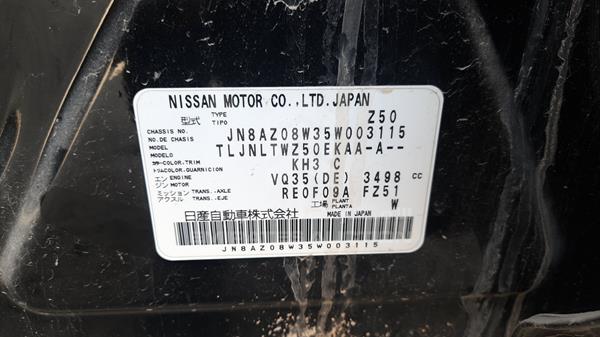 Photo 2 VIN: JN8AZ08W35W003115 - NISSAN MURANO 