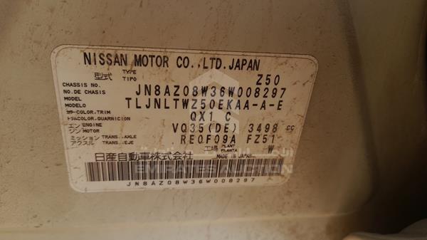 Photo 1 VIN: JN8AZ08W36W008297 - NISSAN MURANO V6 