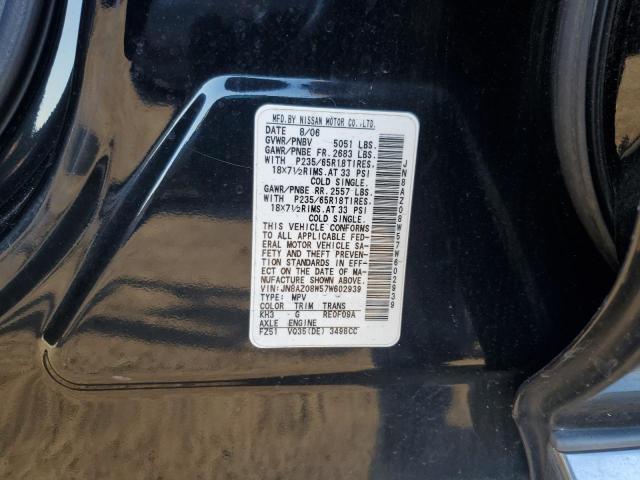 Photo 12 VIN: JN8AZ08W57W602939 - NISSAN MURANO 