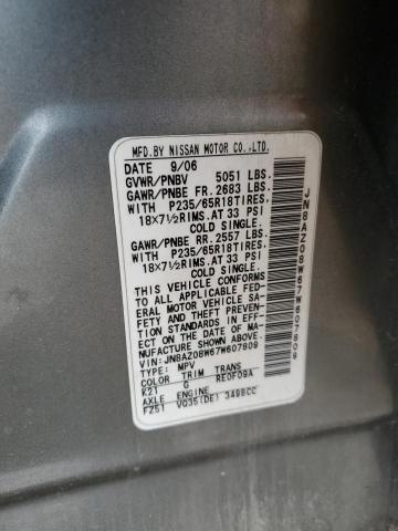 Photo 12 VIN: JN8AZ08W67W607809 - NISSAN MURANO 
