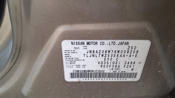 Photo 1 VIN: JN8AZ08W76W009209 - NISSAN MURANO 