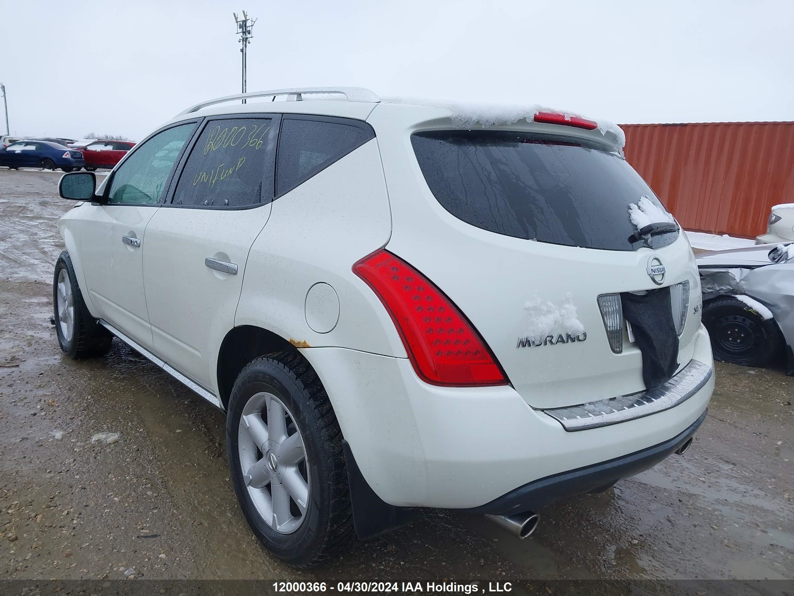 Photo 2 VIN: JN8AZ08W87W619587 - NISSAN MURANO 