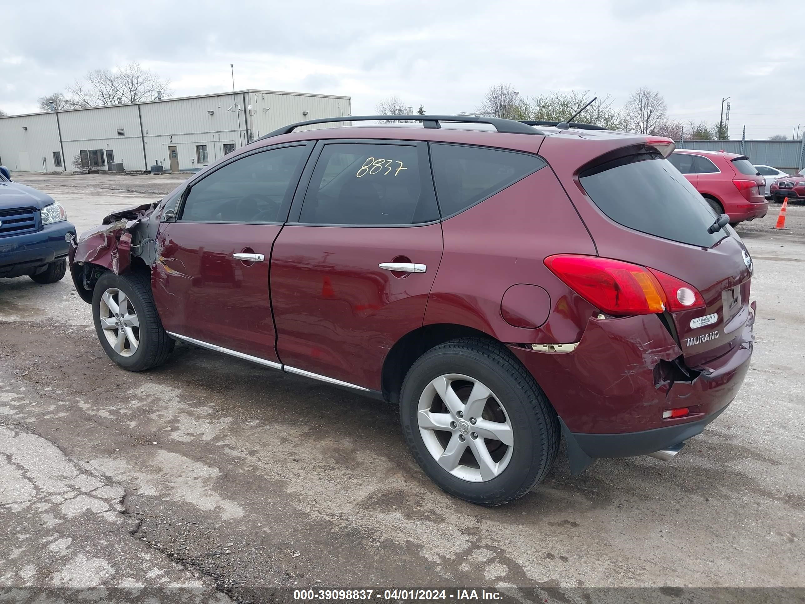 Photo 2 VIN: JN8AZ18U29W016593 - NISSAN MURANO 