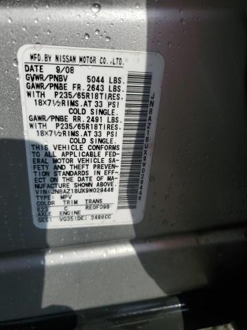 Photo 12 VIN: JN8AZ18UX9W029446 - NISSAN MURANO S 