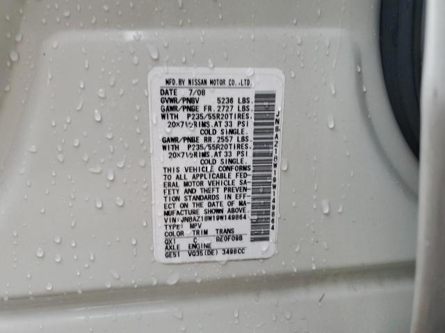 Photo 13 VIN: JN8AZ18W19W149864 - NISSAN MURANO S 