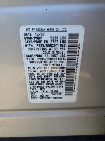 Photo 11 VIN: JN8AZ18W29W113245 - NISSAN MURANO S 