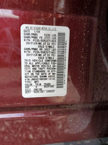 Photo 11 VIN: JN8AZ18W29W118140 - NISSAN MURANO 