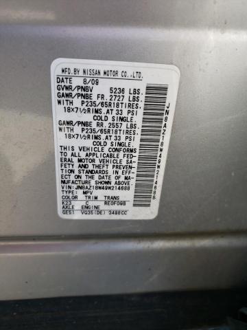 Photo 11 VIN: JN8AZ18W49W214688 - NISSAN MURANO S 