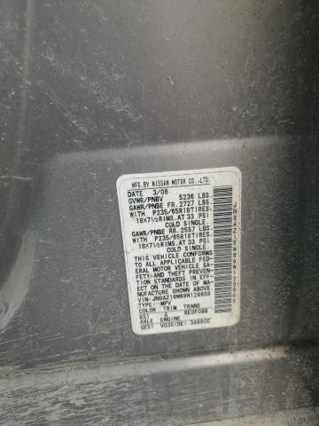 Photo 12 VIN: JN8AZ18W69W129688 - NISSAN MURANO 