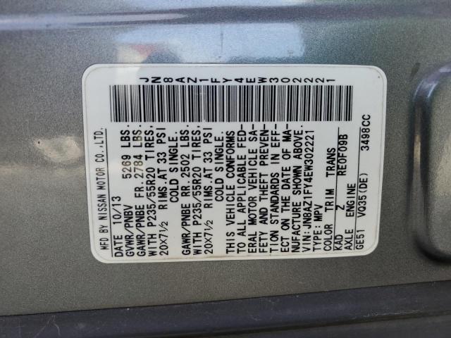 Photo 11 VIN: JN8AZ1FY4EW302221 - NISSAN MURANO 