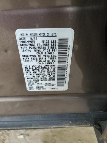 Photo 13 VIN: JN8AZ1MU0EW420346 - NISSAN MURANO 