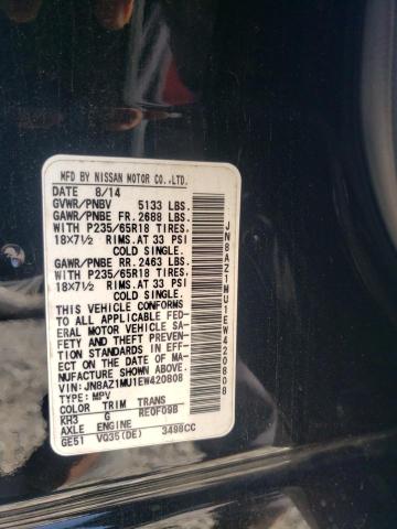 Photo 12 VIN: JN8AZ1MU1EW420808 - NISSAN MURANO 