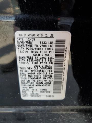 Photo 11 VIN: JN8AZ1MU7AW005311 - NISSAN MURANO 