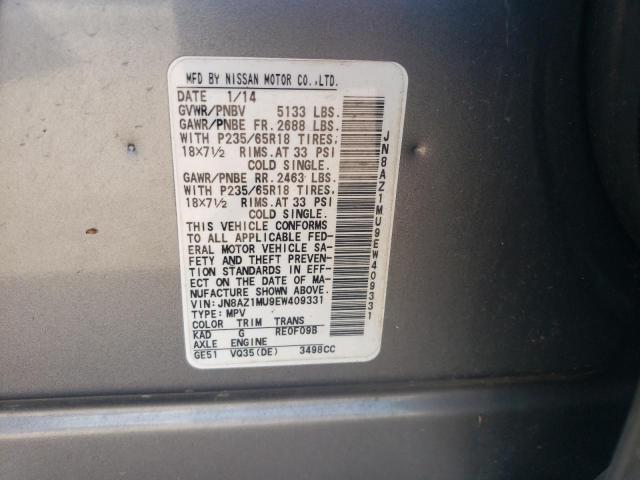 Photo 13 VIN: JN8AZ1MU9EW409331 - NISSAN MURANO 