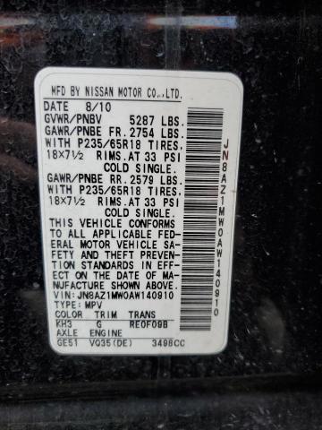 Photo 12 VIN: JN8AZ1MW0AW140910 - NISSAN MURANO 