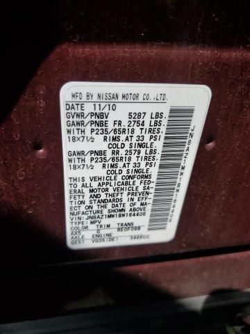 Photo 11 VIN: JN8AZ1MW1BW164408 - NISSAN MURANO S 