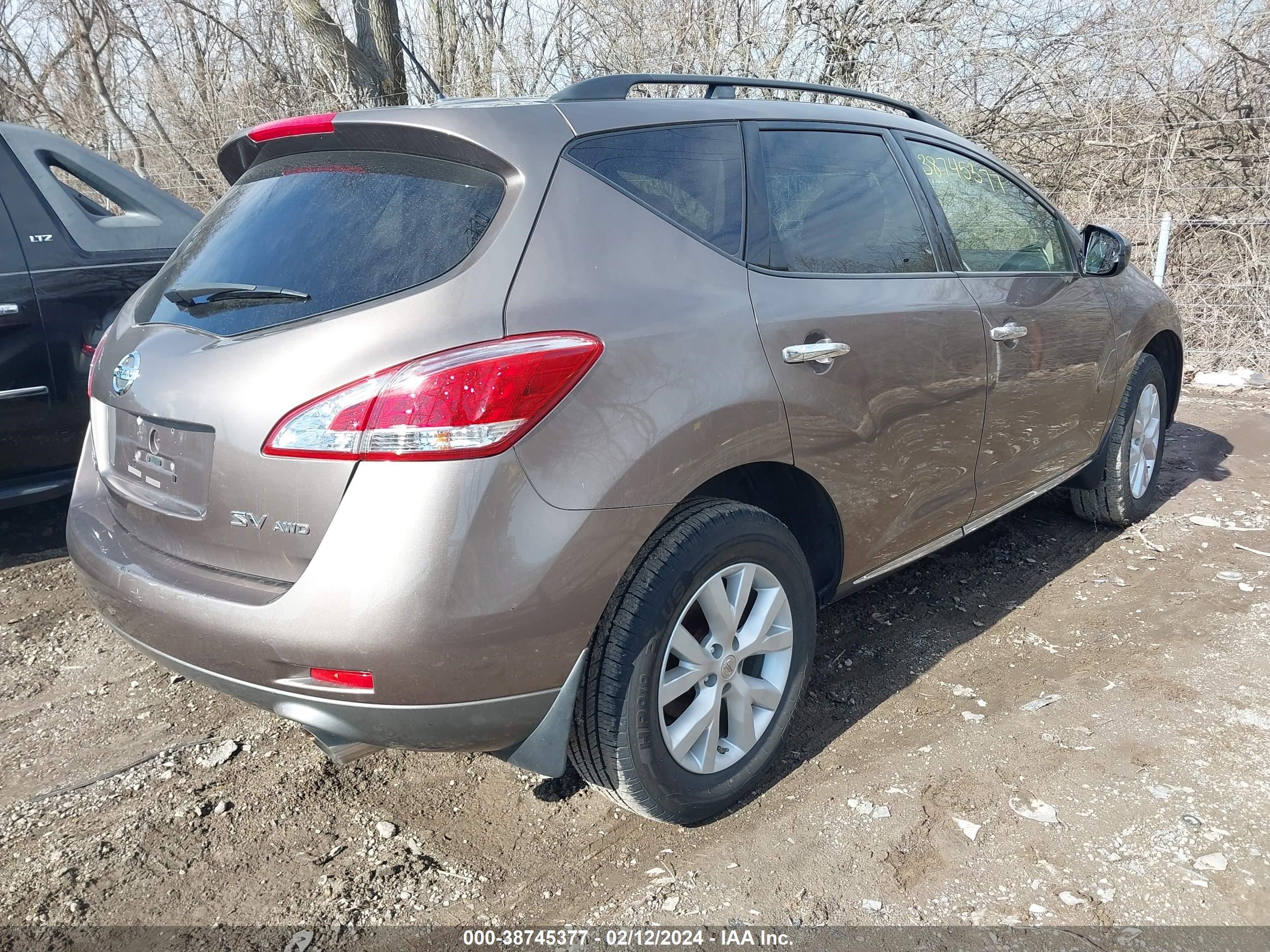 Photo 3 VIN: JN8AZ1MW1CW231624 - NISSAN MURANO 