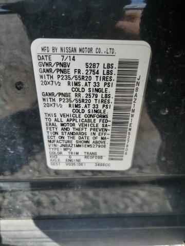 Photo 12 VIN: JN8AZ1MW1EW527908 - NISSAN MURANO S 