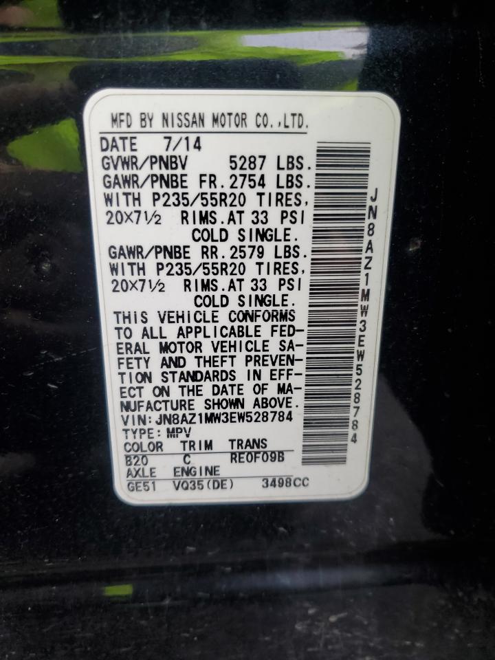 Photo 11 VIN: JN8AZ1MW3EW528784 - NISSAN MURANO 