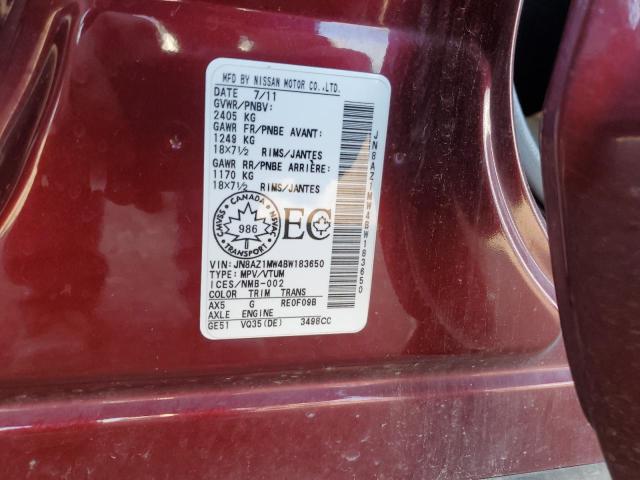 Photo 12 VIN: JN8AZ1MW4BW183650 - NISSAN MURANO S 