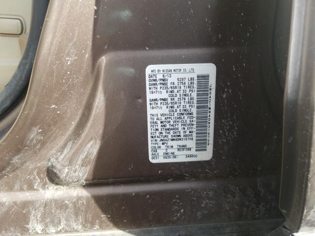 Photo 9 VIN: JN8AZ1MW4DW318709 - NISSAN MURANO S 