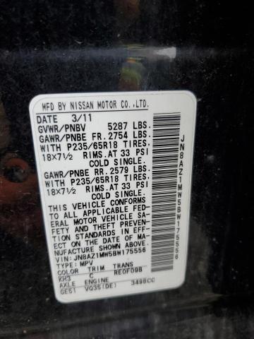 Photo 9 VIN: JN8AZ1MW5BW175556 - NISSAN MURANO S 