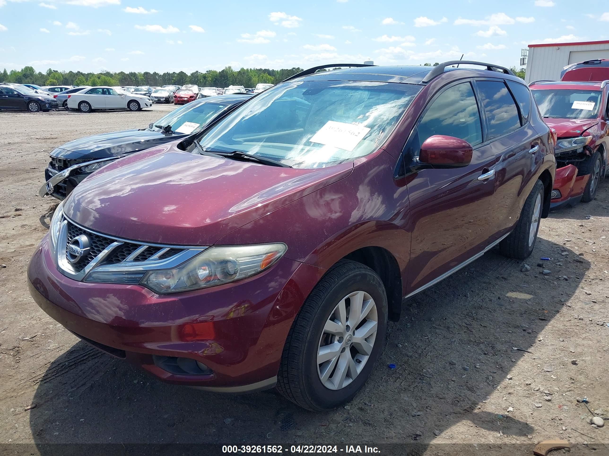 Photo 1 VIN: JN8AZ1MW5CW208427 - NISSAN MURANO 