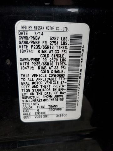 Photo 12 VIN: JN8AZ1MW5EW529158 - NISSAN MURANO 