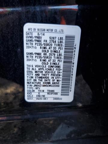 Photo 12 VIN: JN8AZ1MW5EW532089 - NISSAN MURANO 