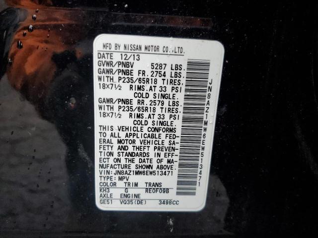 Photo 12 VIN: JN8AZ1MW6EW513471 - NISSAN MURANO 