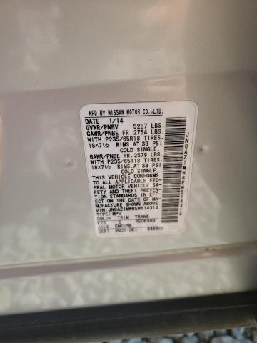 Photo 12 VIN: JN8AZ1MW6EW514314 - NISSAN MURANO S 