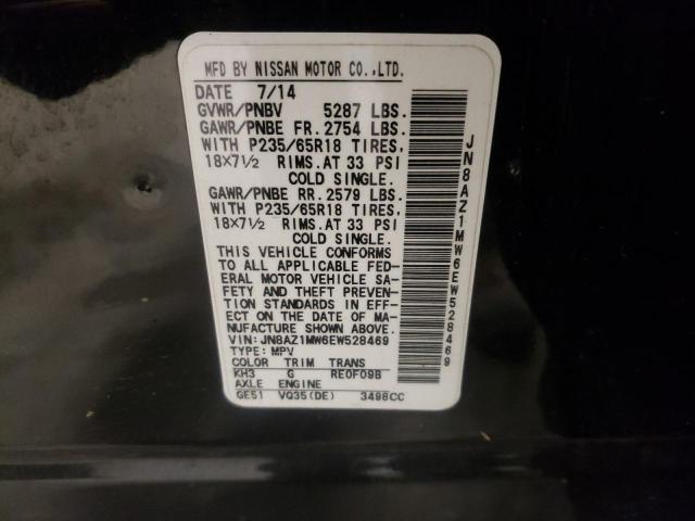 Photo 9 VIN: JN8AZ1MW6EW528469 - NISSAN MURANO S 